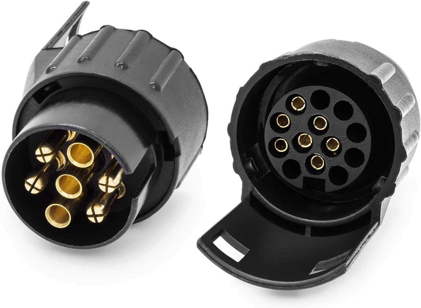 Anhänger Adapter Stecker 7 Pin auf 13 Pol Auto Strom KFZ PKW Kupplung ...