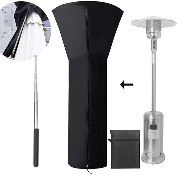 Cubiertas de calentador de patio con cremallera impermeable – 226 x 83