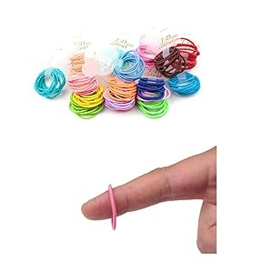 Zcoins Baby Hair Ties for Thin Hair Ponytail Holder for Newborn Girls, Toddler Rubber Bands for Hair Multicolor 100pcs