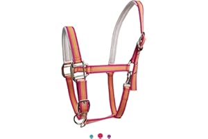 HILLTOWN JWODVNTH Adjustable Horse Halter with PP Webbing, Durable Horse Halters with Zinc Alloy Hardware, Horses Training Equipment to Prevent Friction for Training, Competitions ＆ Daily