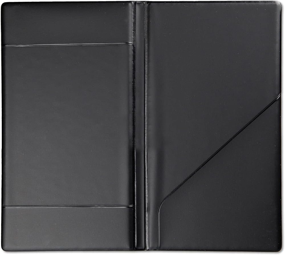 DAG Style Toscana Bill Holder PVC Black 2 Pockets Table Accessories