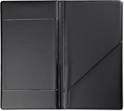 DAG Style Toscana Bill Holder PVC Black 2 Pockets Table Accessories