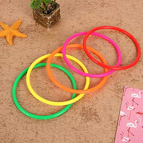 Kids Toy, Ring Toss 16pcs Carnival Combo Set 10pcs Ring Toss Rings with 6pcs Plastic Cone for Children Kids Party Game Toys - Thumbnail 3