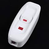 Ghulumn White Plastic In-line Cord Light Switch Rocker view 7