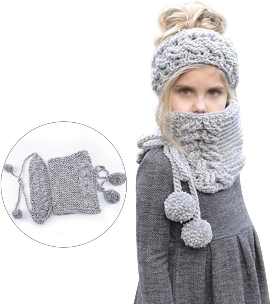 Pershoo Winter Warm Cap Hat, Toddlers Cool Baby Kids Woolen coif Hood Scarf Beanie, Fleece Full Face Head and Neck Cover Warmer Windproof Peaked Hat