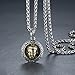 Aoiy Stainless Steel Buddha Pendant Necklace, Unisex, 24