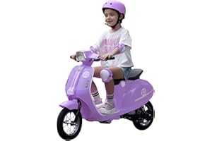 OKAY RUN Kids Motorcycle, 2 Wheel Electric Motorcycle for Girls Ages 8-14, 24V Ride on Toys with Music, Story, Headlight, 3 Speed Options, Up to 60min Ride Time, for Riders up to 143 lbs, Easy Assemble, Purple