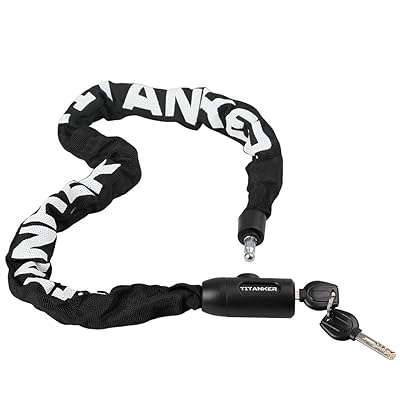 Titanker Bike Chain Lock, Security Anti-Theft Bike Lock Chain with Keys Bicycle Chain Lock Bike Locks for Bike, Motorcycle, Bicycle, Door, Gate, Fence, Grill (6mm, 8mm, 10mm Thick Chain)