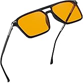 ZIHVEUC Amber 99% Blue Light Blocking Computer Reading Glasses Orange Lens for Better Sleep, Eye Strain Men Women Sun Readers