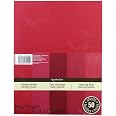 Recollections Cardstock Red 5 Shades 50 Sheets 8.5x11