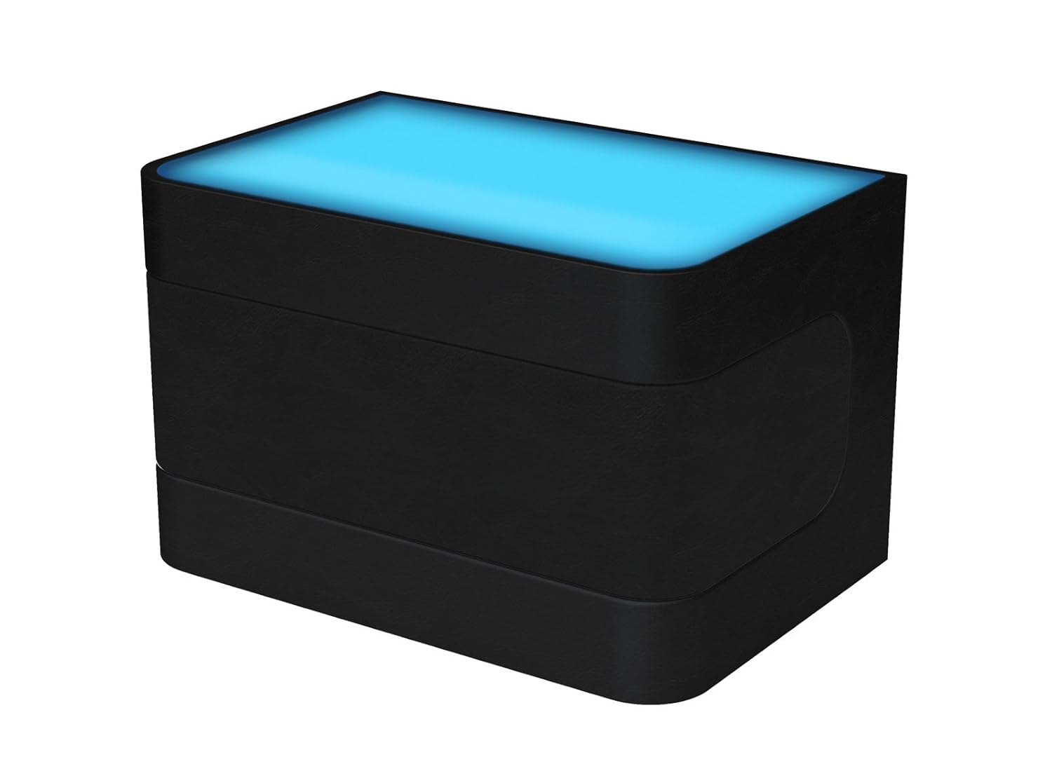 SAM® Nachtkommode, Nachtkonsole Nako 88 in schwarz mit LED-Beleuchtung