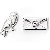 Official Harry Potter Hedwig & Letter Silver Plated Stud Earrings WES1746