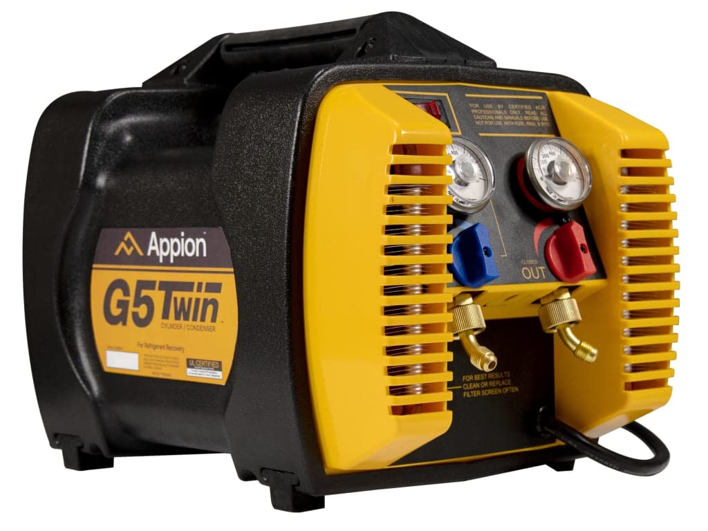 Appion G5TWIN Twin Cylinder Recovery Unit, 3 liters