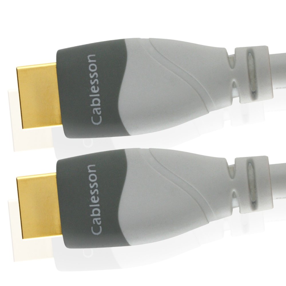 Cablesson Mackuna 9 ft / 3m High Speed HDMI Cable (HDMI Type A, HDMI 2.1/2.0b/2.0a/2.0/1.4) - 4K, 3D, UHD, ARC, Full HD, Ultra HD, 2160p, HDR - PS4, White โ image 1