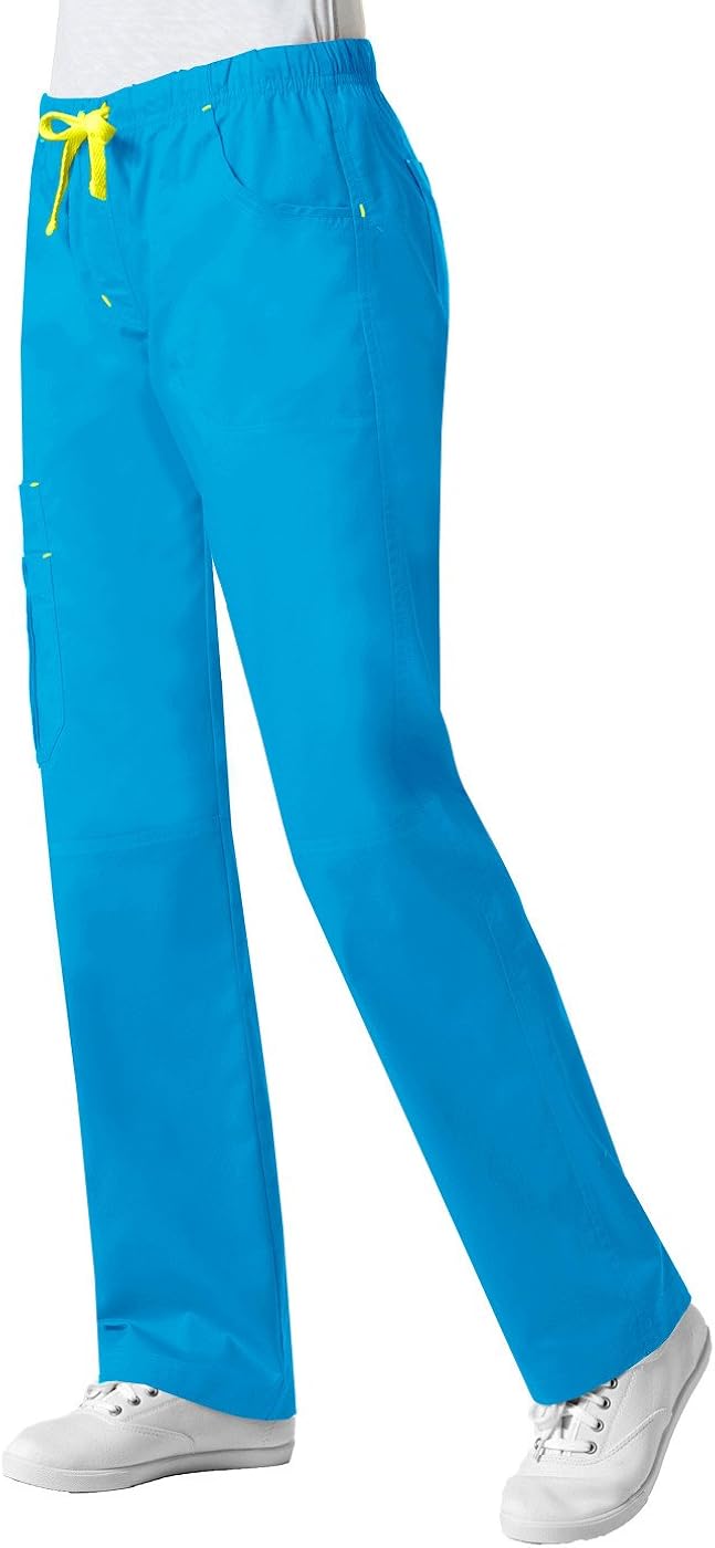 Maevn Women's Blossom Collection Pintuck Cargo Scrub Pant