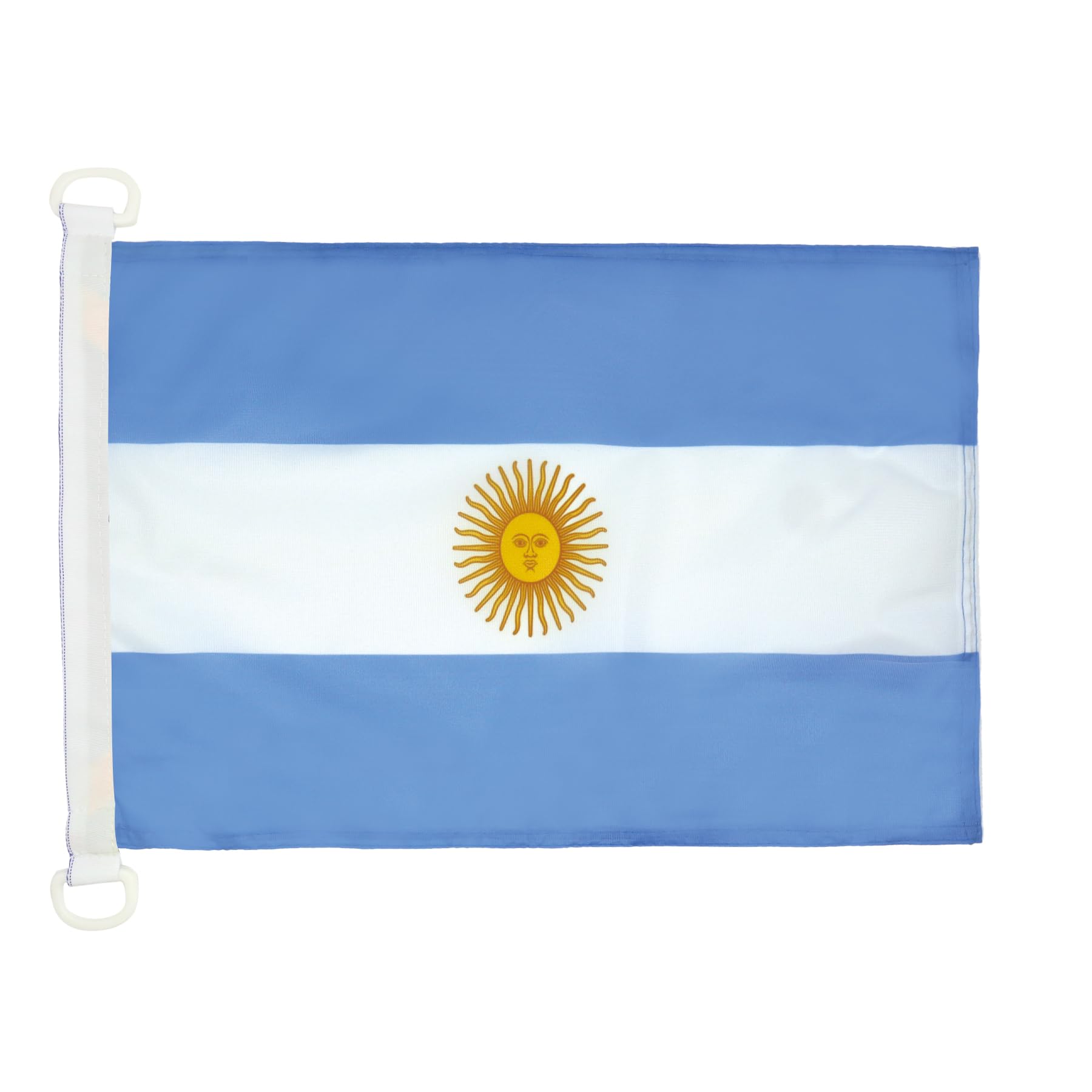AZ FLAG - Argentina Nautical Flag - 18'' x 12'' - For Outdoor and Boat - Argentine Banner Knitted Polyester with Two Plastic Rings - Vivid Colors - 12x18 in - 45x30 Cm