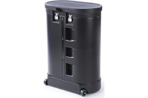 DISPLAYS2GO Hard Carrying Case for Trade Show Accessories, Locking Top, Built in Wheels and Handle - 39” Tall (SCASE01)