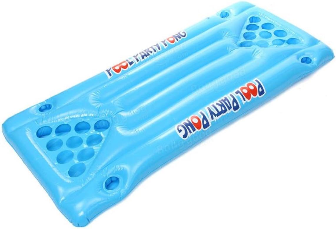 Pool Party PVC Inflatable Beer Pong Table Water Floating Raft Living Room Pool Drinking Game 24 Cup Holder