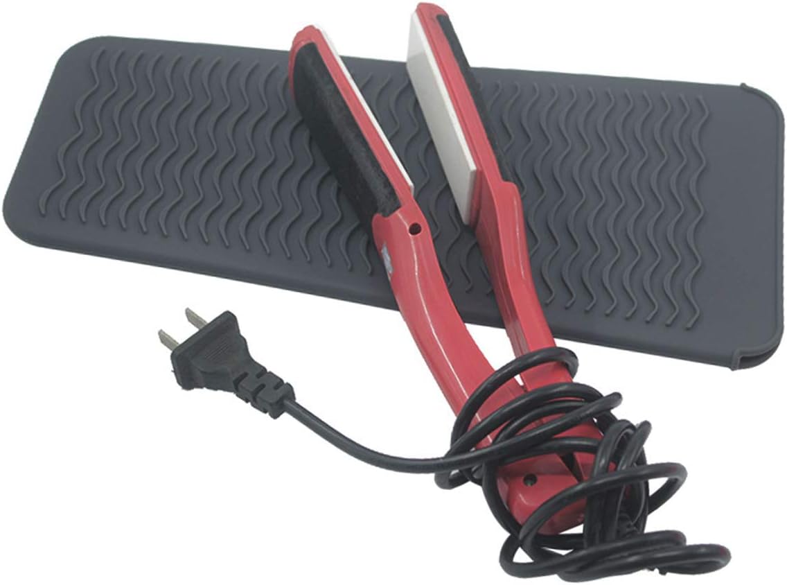 Eurobuy Heat Resistant Silicone Mat, Hair Straightener Pouch, Heat Resistant Travel Mat Hair Styling Tools for Curling Irons Hair Straightener Flat Irons