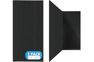 BUBOS 3 Pack Large Acoustic Panels,48" X 24" X 0.4" Acoustical Wall Panel,Self-Adhesive Sound Proof Foam Panels, Decorative Soundproof Wall Panels for Home Studio Office,Black
