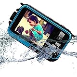 KINGEAR KG0008 Double Screens Waterproof Digital Camera 2.7-Inch Front LCD with 2.7inch Camera--Blue