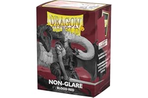 Dragon Shield | Standard Size Card Matte Sleeves | 100 CT - Non Glare Smooth & Tough Premium TCG Sleeves | Compatible with Pokemon, Flesh & Blood, One Piece & Magic The Gathering | Blood Red
