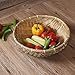 SMKF Small Kichen Baskets for Bread, Fruits and Veggies Pure Natural Bamboo Basket (12-inch)
