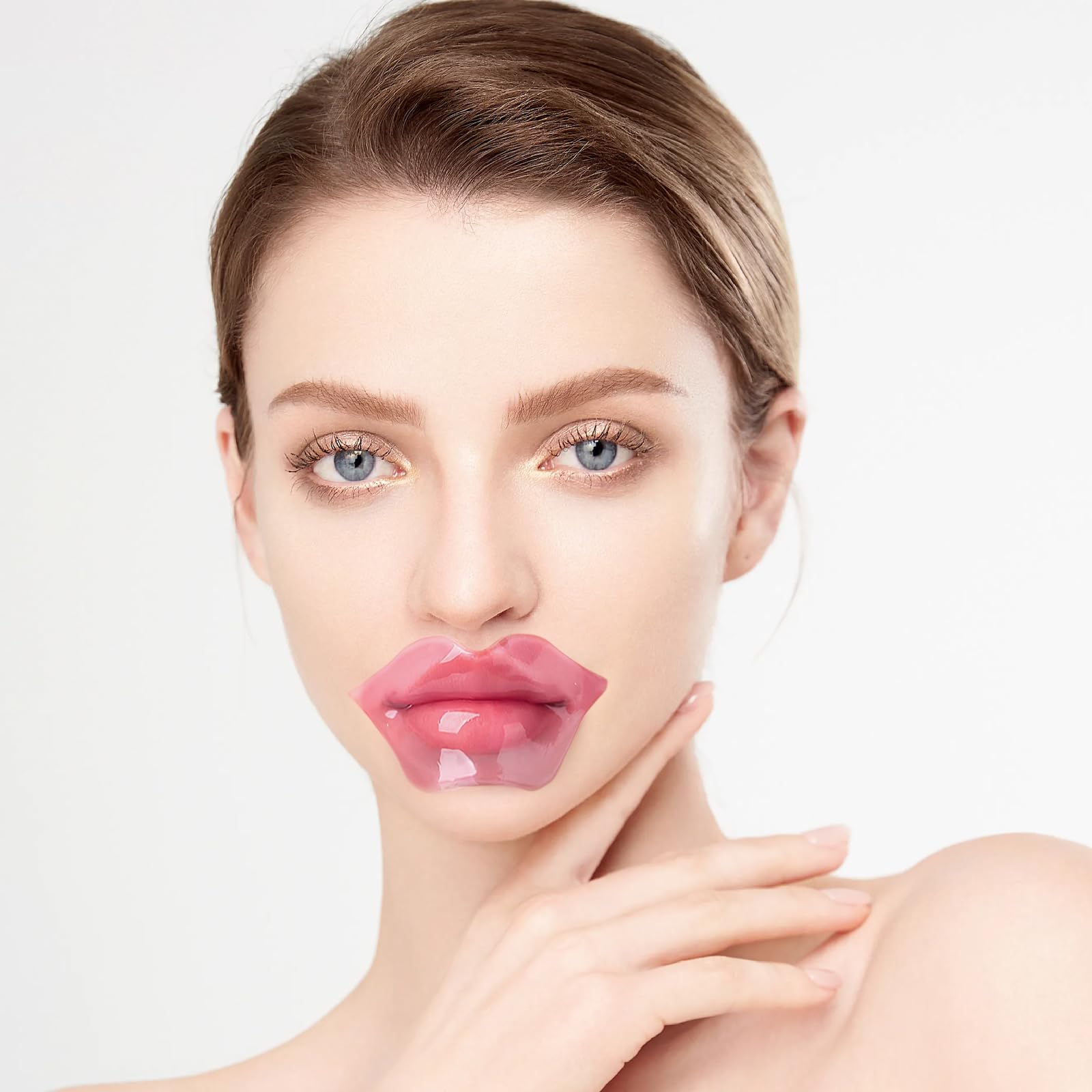 30 pieces of Moisturizing Collagen Crystal Lip Mask - Anti-Ageing & Anti Chapped, Reduce lip Wrinkles, Fade Lip Color, Make Skin Smooth (Pink)