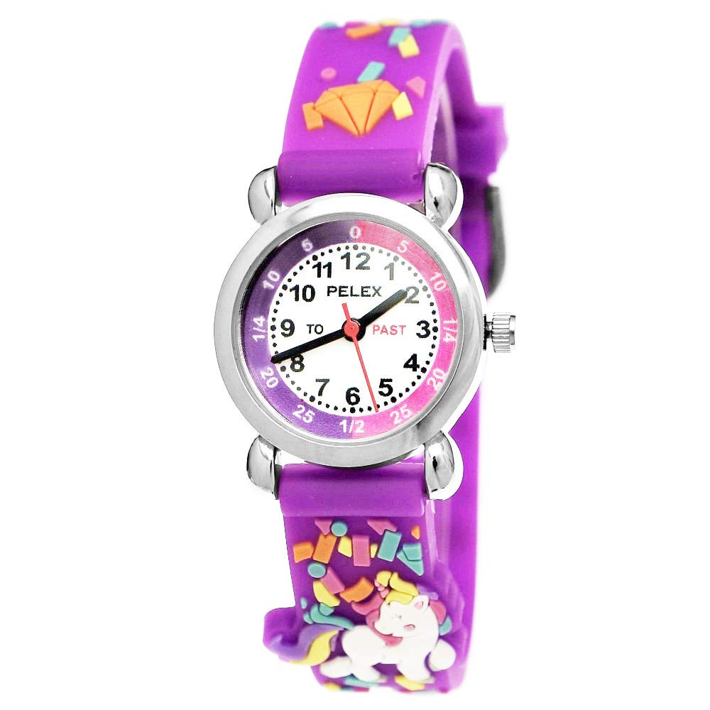 Pelex Unicorn Children's 3D Watch in Purple Strap PLX-046