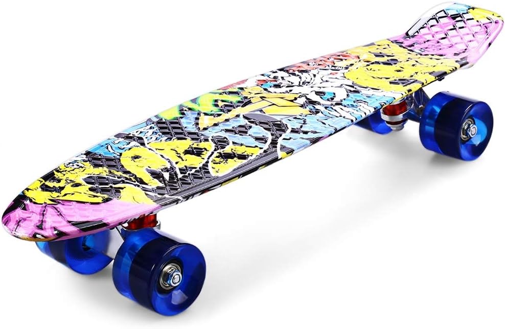 Designed for Teens and Adults 31.5 Inch//Graffito Complete Skateboard Mini Cruiser Longboard Skateboard
