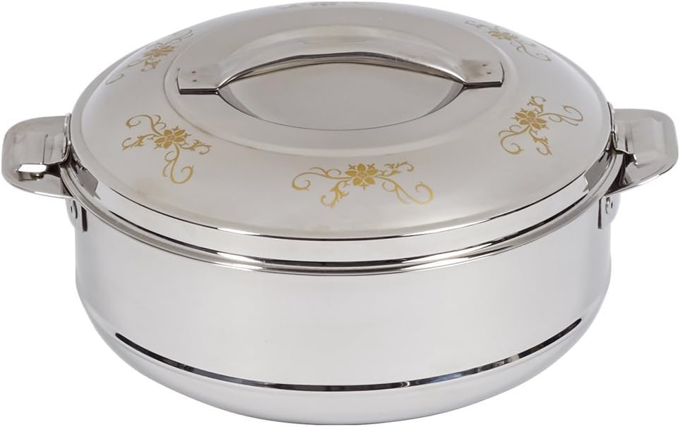 TRI Thermoschüssel"Galant", Isolierschüssel Thermobehälter Warmhalteschüssel mit Deckel, warmhalten & servieren, Edelstahl