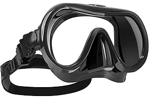 Water Space Snorkel Diving Mask Swimming Goggles for Adult Men Women with Nose Cover, Tempered Glass Anti-Fog Unique Frame 180° Panoramic View, Snorkel Mask for Scuba Diving