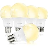 Consciot A19 LED Light Bulbs Dimmable, 60W Equivalent, 3000K, 5 Packs | 9W 800 Lumens, Warm White, E26 Standard Base, UL List