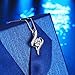 NONNYL The Eye of Lover White Sterling Silver Twist Pendant Necklace for Women