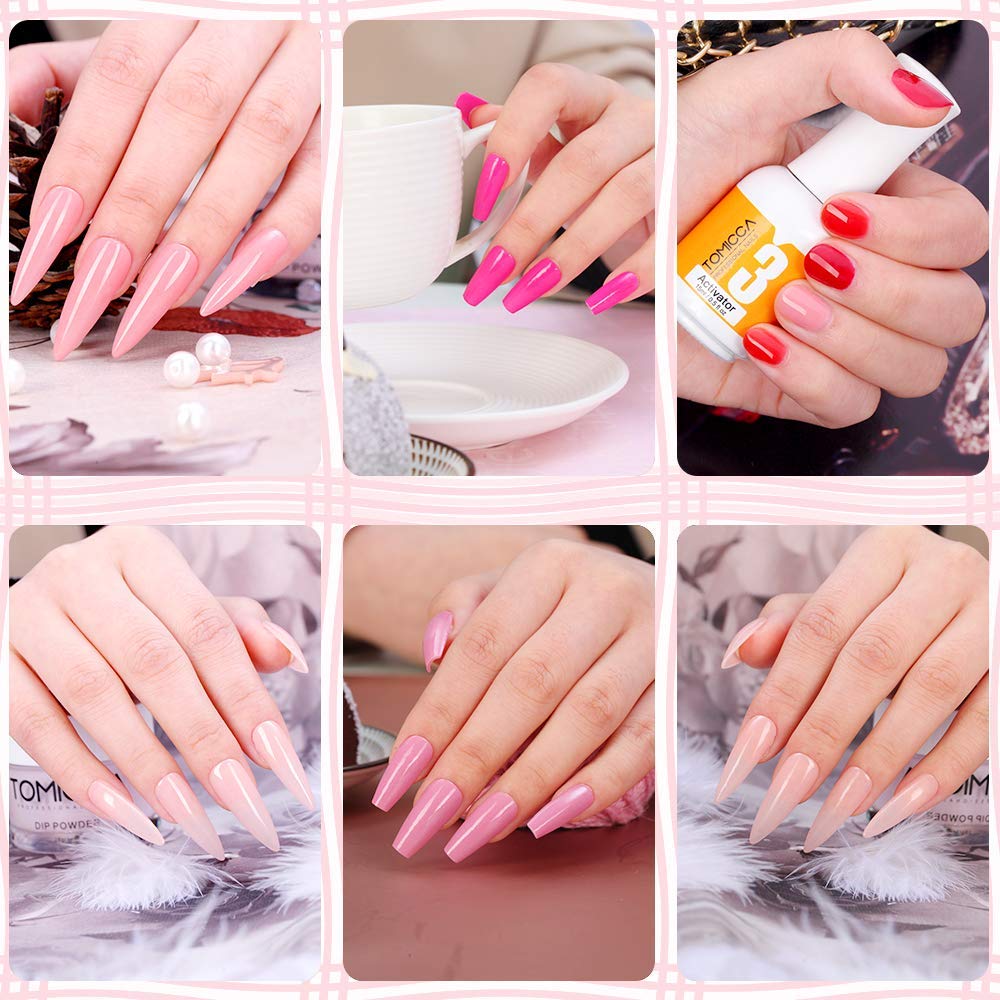 2 in 1 Top & Base Coat, Activator for Dip Powder System, 0.5 oz/ Bottle Dry Fast Easy to Apply No need UV/LED Cured : Beauty