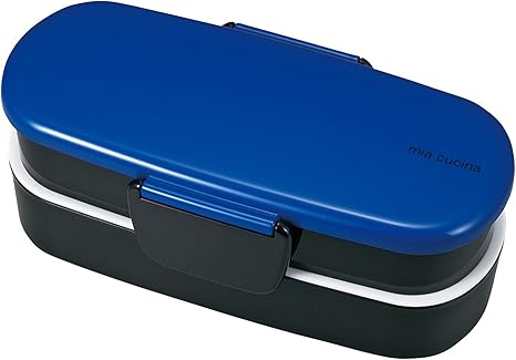 Amazon 竹中 日本製 お弁当箱 ミア クッチーナ メンズ タイトランチ ブルー 上段 350ml 下段 480ml T 弁当箱 オンライン通販