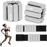 SDATEKIT Wrist and Ankle Weights for Women &amp; Men Set of 2 (1lb Each), Adjustable Silicone Wearable Arm &amp; Leg Weights for Pilates, Gym, Yoga, Cardio, Strength Training