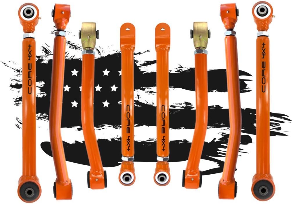 Wrangler JK 2007-2018 Complete Control Arm Set TIER TWO, Black LIFETIME REPLACEMENT GUARANTEE