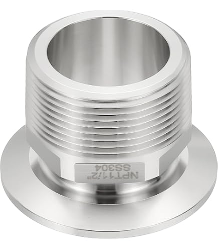 Adaptateur Tri-Clamp 1.5" Vers Filetage NPT 1/2" Mâle - Acier Inoxydable 304, Ferrule 50.5 Mm, Longueur 35 Mm - 2