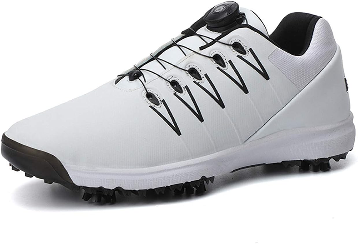 Men's Waterproof Spikes Golf Shoes with BOA Lace System Golf