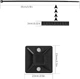 Juliyeh Cable Ties Adhesive Mounts 200 Pcs Self Locking Nylon Tie Wraps view 2