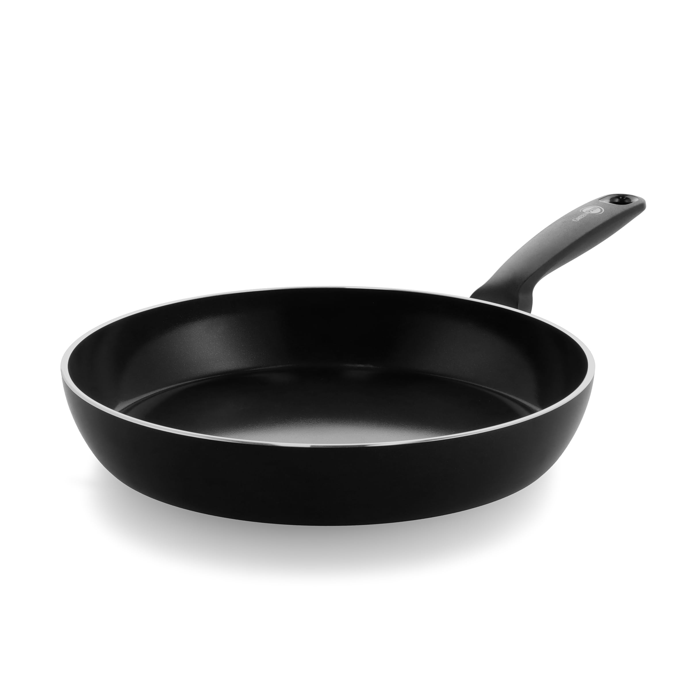 GreenPan Torino Healthy Ceramic Non-Stick 30 cm Frying Pan Skillet, PFAS Free, Induction, Oven Safe up to 160°C, Black