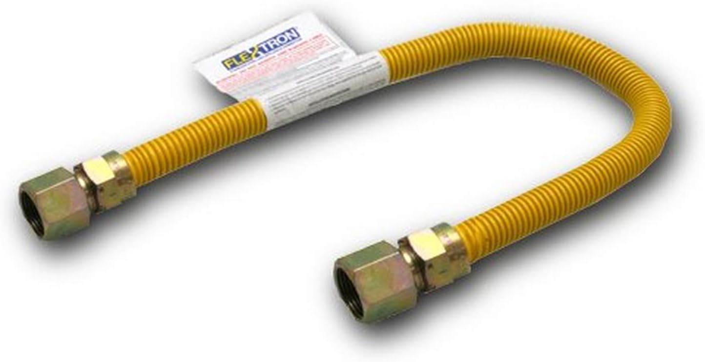 Flextron FTGCYC1424E 24 Inch Flexible Epoxy Coated Gas Line Connector