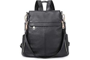 Kattee Women's Anti-Theft Backpack Purse Genuine Leather Shoulder Bag Fashion Ladies Satchel Bags
