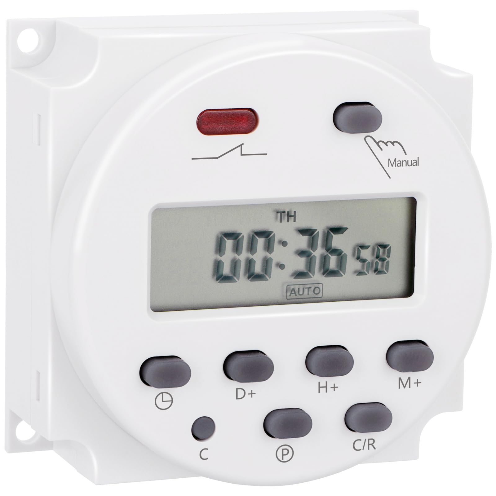 Photo 1 of Weasch Timer Switch, CN101A, DC/AC 12V 16Amp, Digital LCD Power Programmable Timer Time Relay Switch, Supports 28 Scheduled Times Daily or Weekly (1)