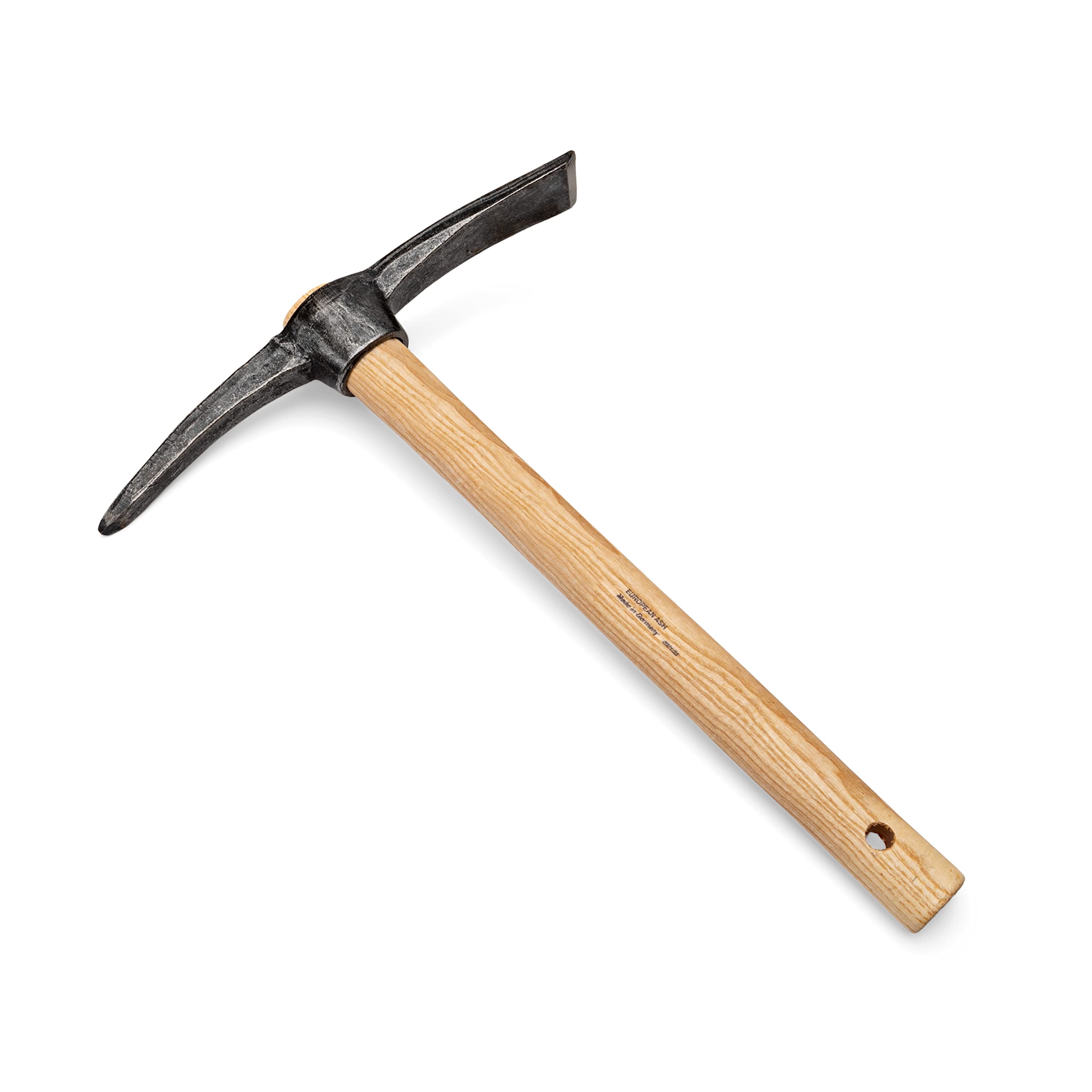 Photo 1 of Kings County Tools Mini Pick Axe | Pry Roots and Loosen Garden Soil | Small Mattock Tool for Digging | 16" Long Ash Wood Handle | 11.75" Wide Steel Head | Made in Germany