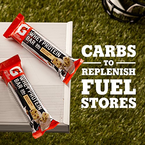 Gatorade Whey Protein Bars, Vanilla Almond, 2.8 oz bars (Pack of 12