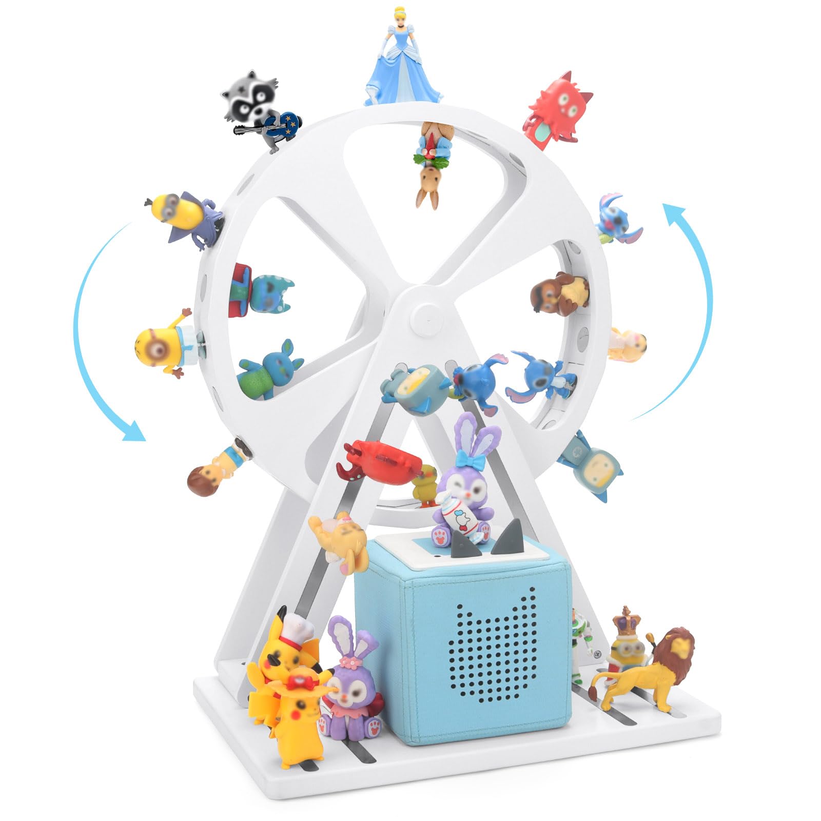 Photo 1 of RZYLKA for Tonies Box Organizer Storage Shelf 360° Ferris Wheel, Magnetic Floating Shelves for Generation 1 & 2 Player Tonies Figures Characters, Display Collection 50~70 Characters