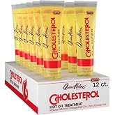 Queen Helene Cholesterol Hot Oil Treatment for Dry, Over-Processed Hair, Restores Soft, Shiny Manageability,1 FL OZ Tube - 12 Count