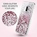 Caka Galaxy S9 Plus Case, Galaxy S9 Plus Glitter Case Liquid Series Luxury Fashion Bling Flowing Liquid Floating Sparkle Glitter Soft TPU Case for Samsung Galaxy S9 Plus (Rose Gold)